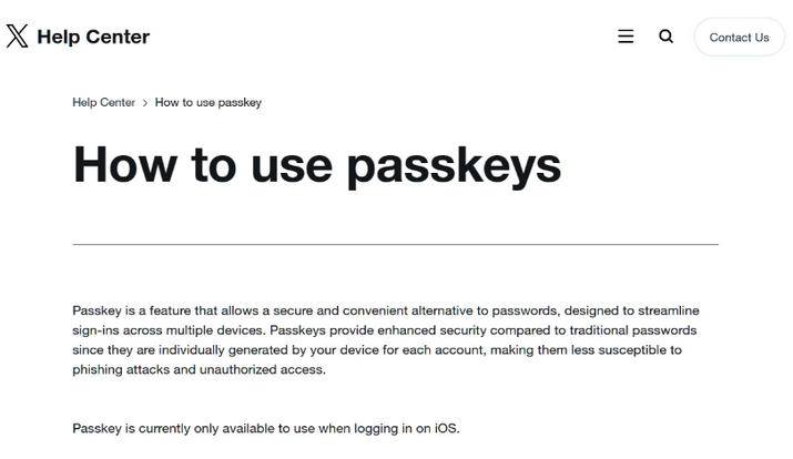 九龙苹果维修店铺分享iOS用户如何通过通行密钥(Passkey)登录 